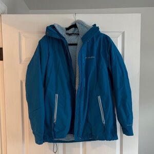 Columbia Bungaboo Teal Hooded Ski Jacket